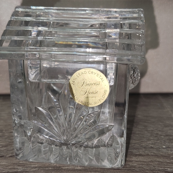 Princess House Crystal Birdhouse With Removable Lid Trinket Box - Picture 2 of 11